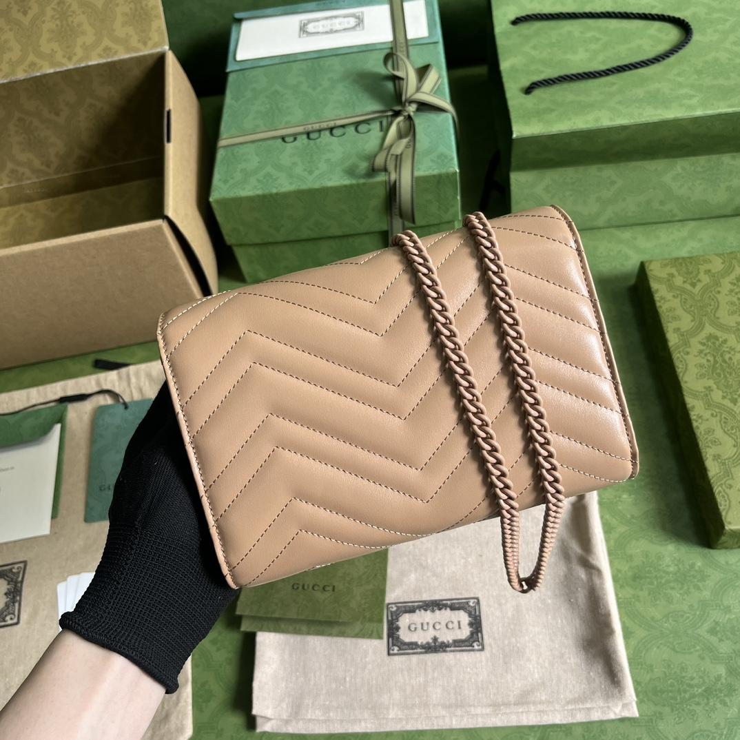 Gucci GG Marmont Matelassé Mini Bag(20-13-6cm)   - FashionPlug