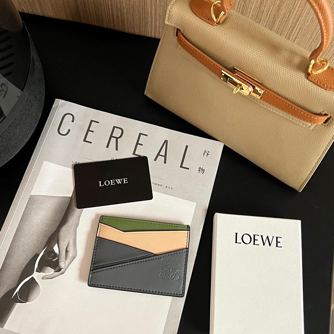 Loewe Puzzle Plain Cardholder (10x7.5cm) - FashionPlug