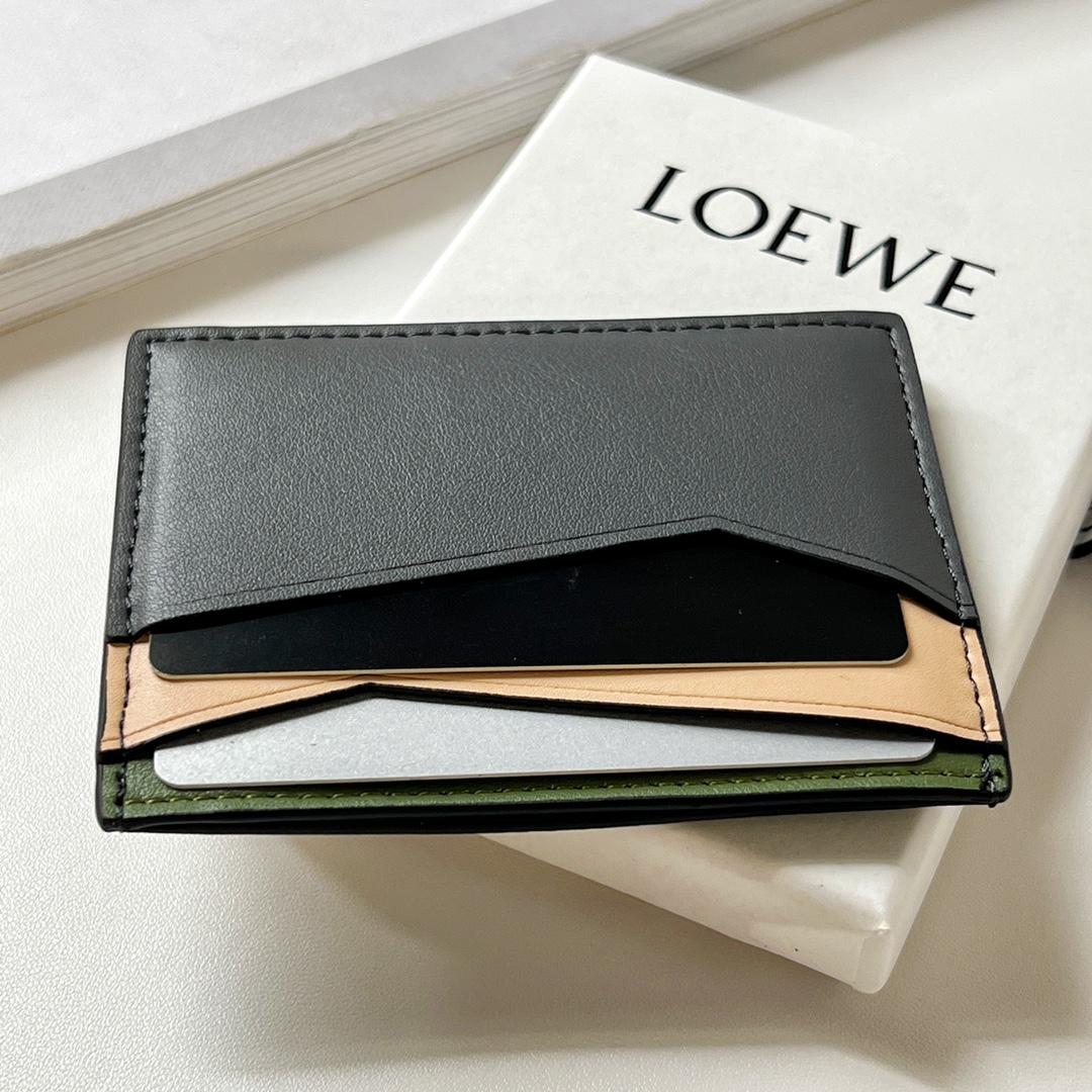 Loewe Puzzle Plain Cardholder (10x7.5cm) - FashionPlug