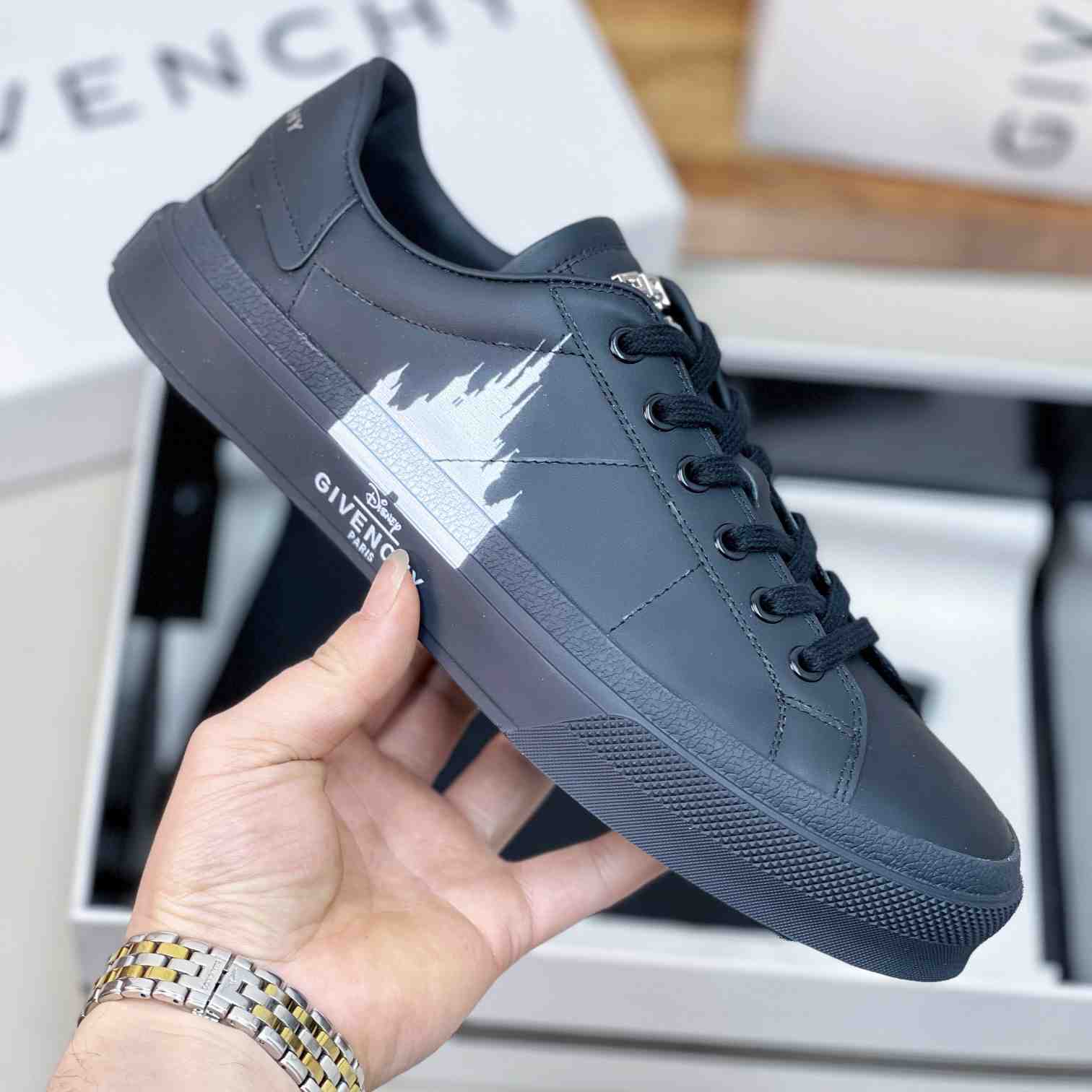 Givenchy City Sport Castle Sneakers In Leather - FashionPlug