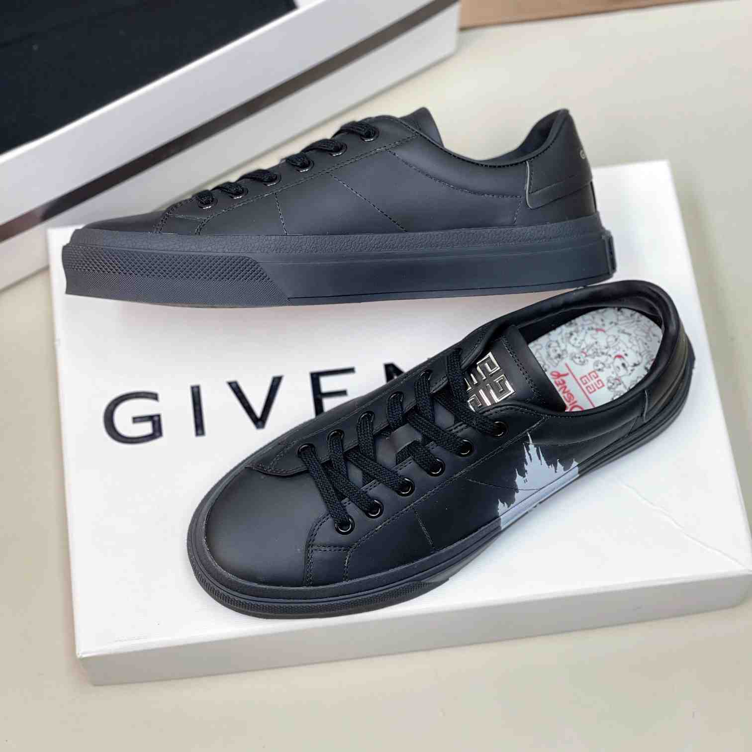 Givenchy City Sport Castle Sneakers In Leather - FashionPlug