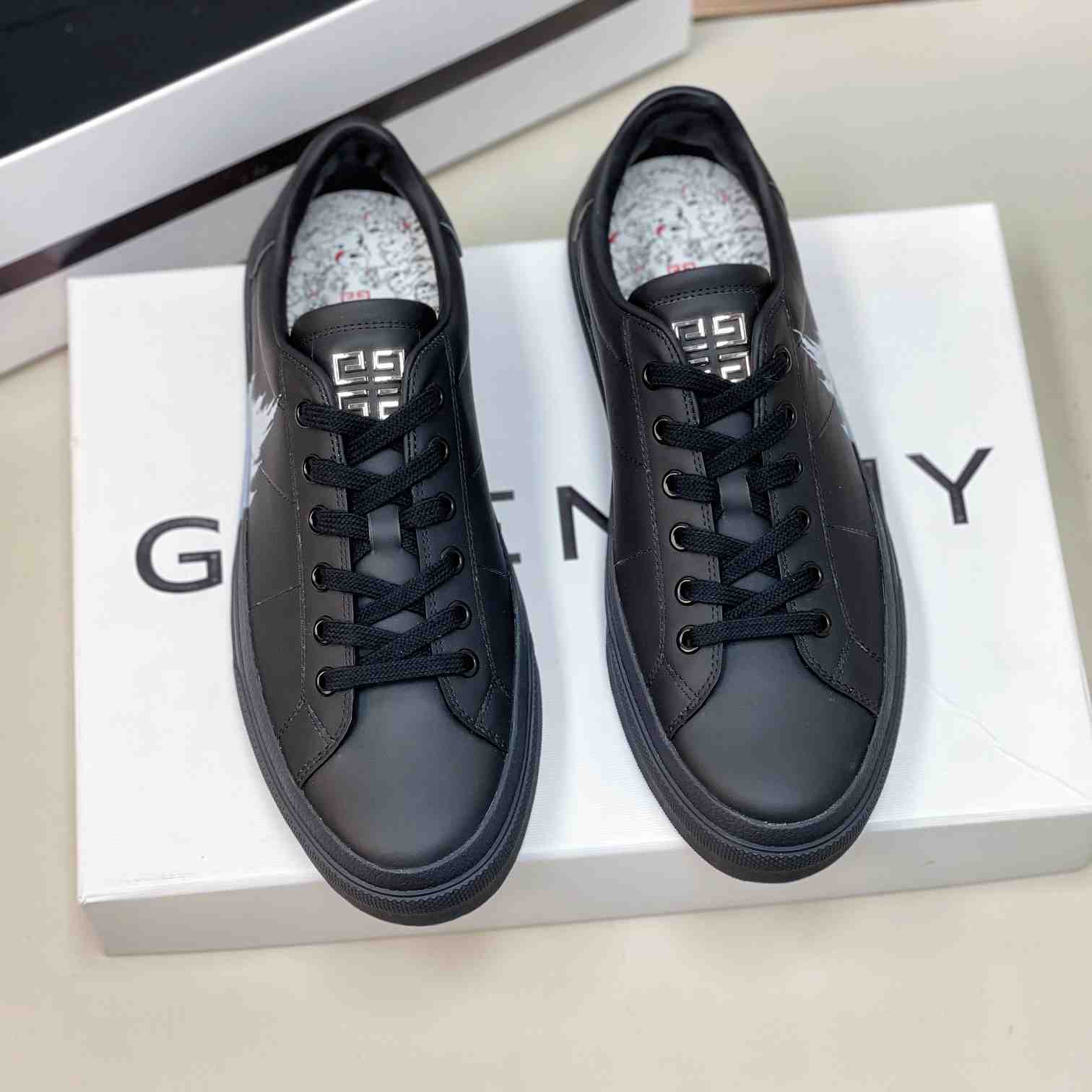 Givenchy City Sport Castle Sneakers In Leather - FashionPlug