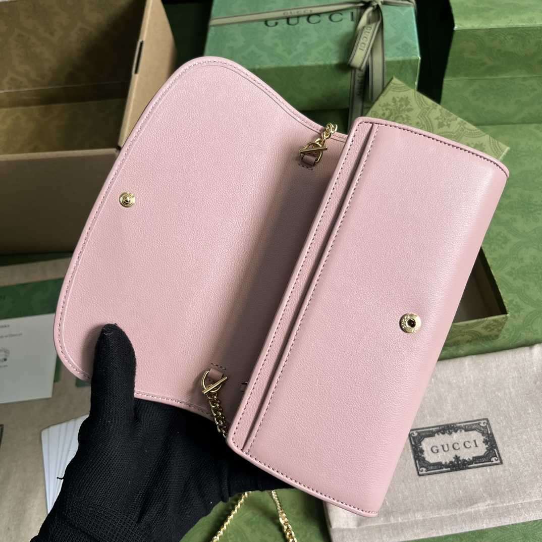 Gucci Blondie Continental Chain Wallet(21x10.5cm) - FashionPlug
