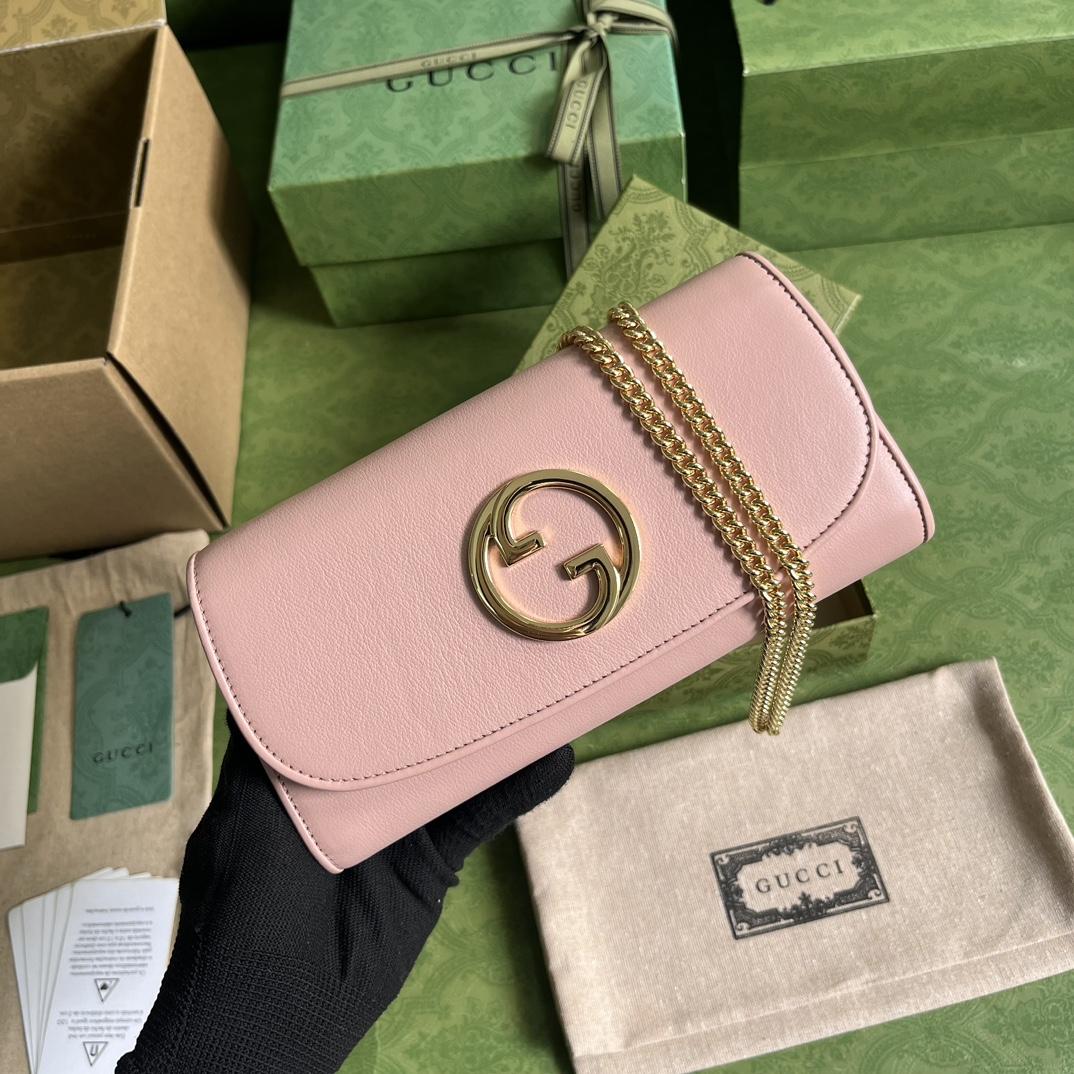Gucci Blondie Continental Chain Wallet(21x10.5cm) - FashionPlug