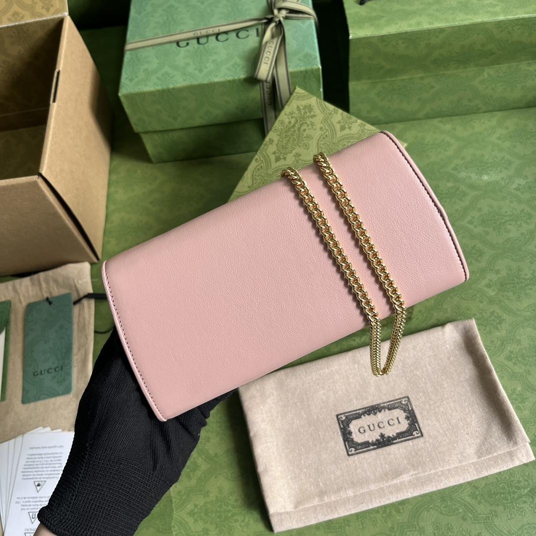 Gucci Blondie Continental Chain Wallet(21x10.5cm) - FashionPlug