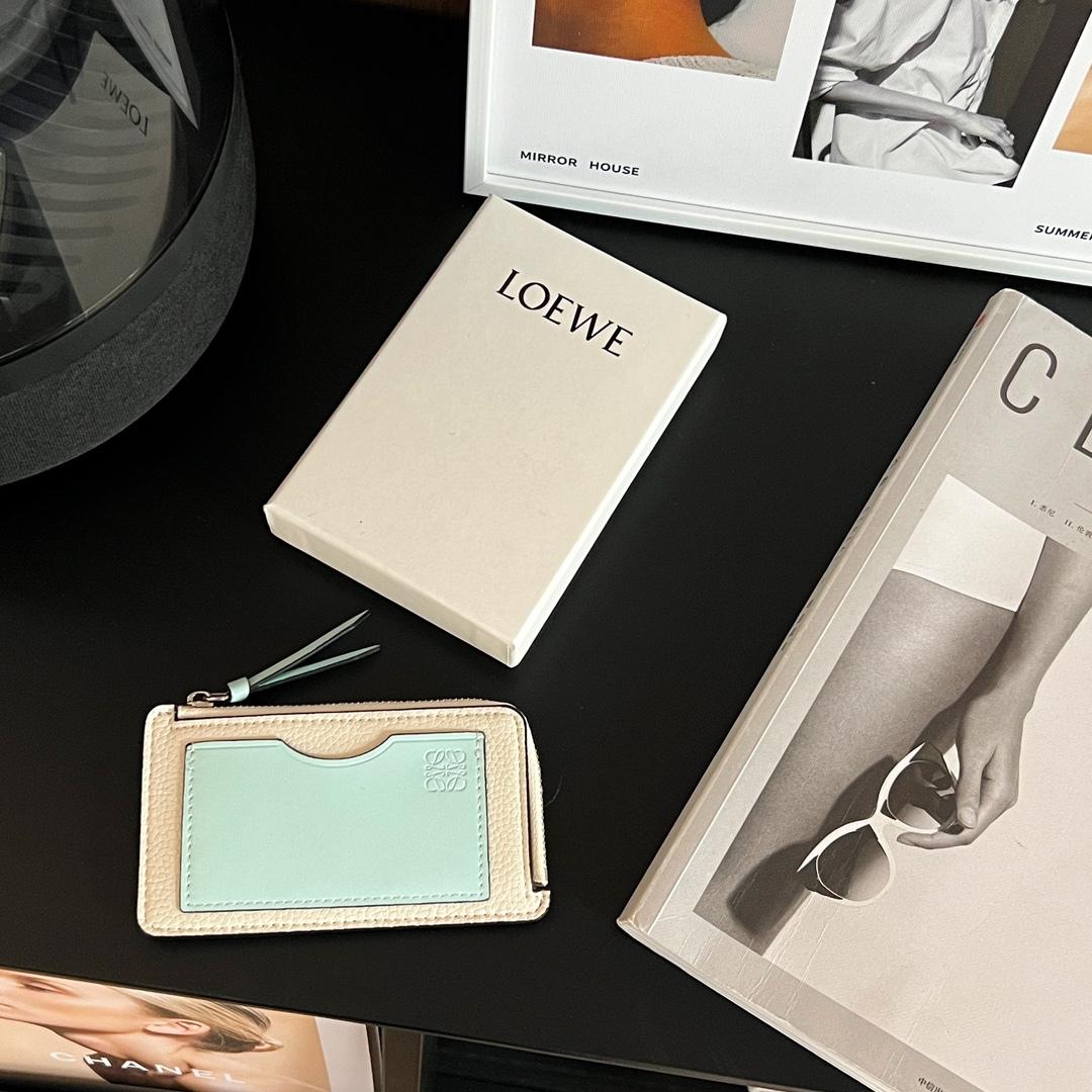 Loewe Coin Cardholder In Soft Grained Calfskin - FashionPlug