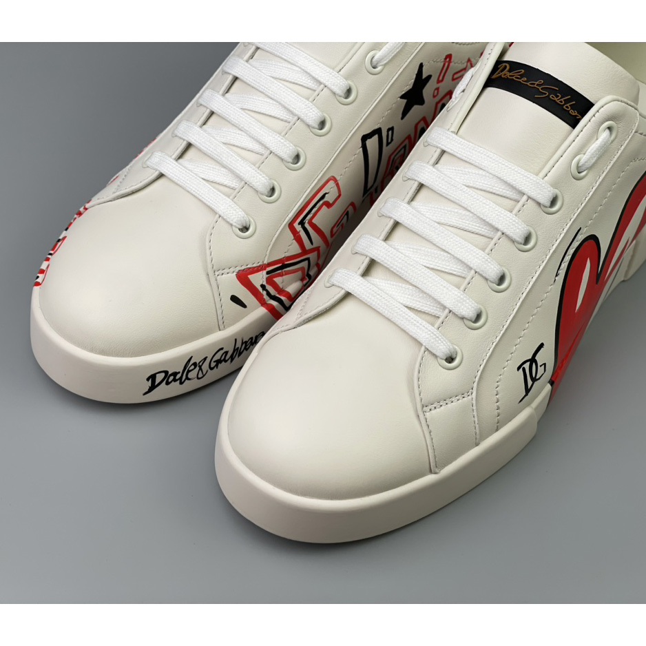 Dolce & Gabbana Portofino Cuore Sneakers - FashionPlug
