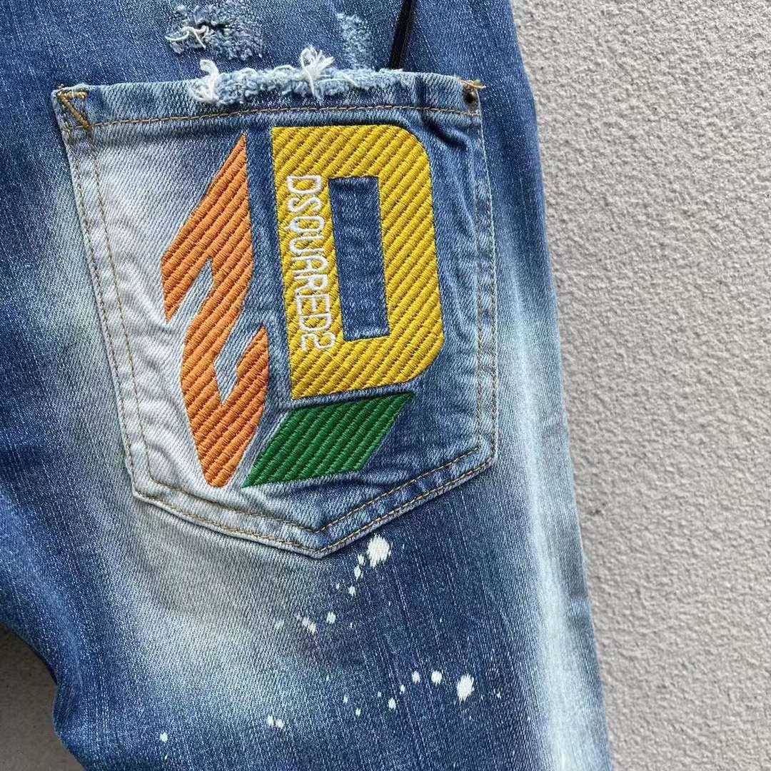 Dsquared2 Logo-embroidered Slim-cut Jeans   DSQ106 - FashionPlug