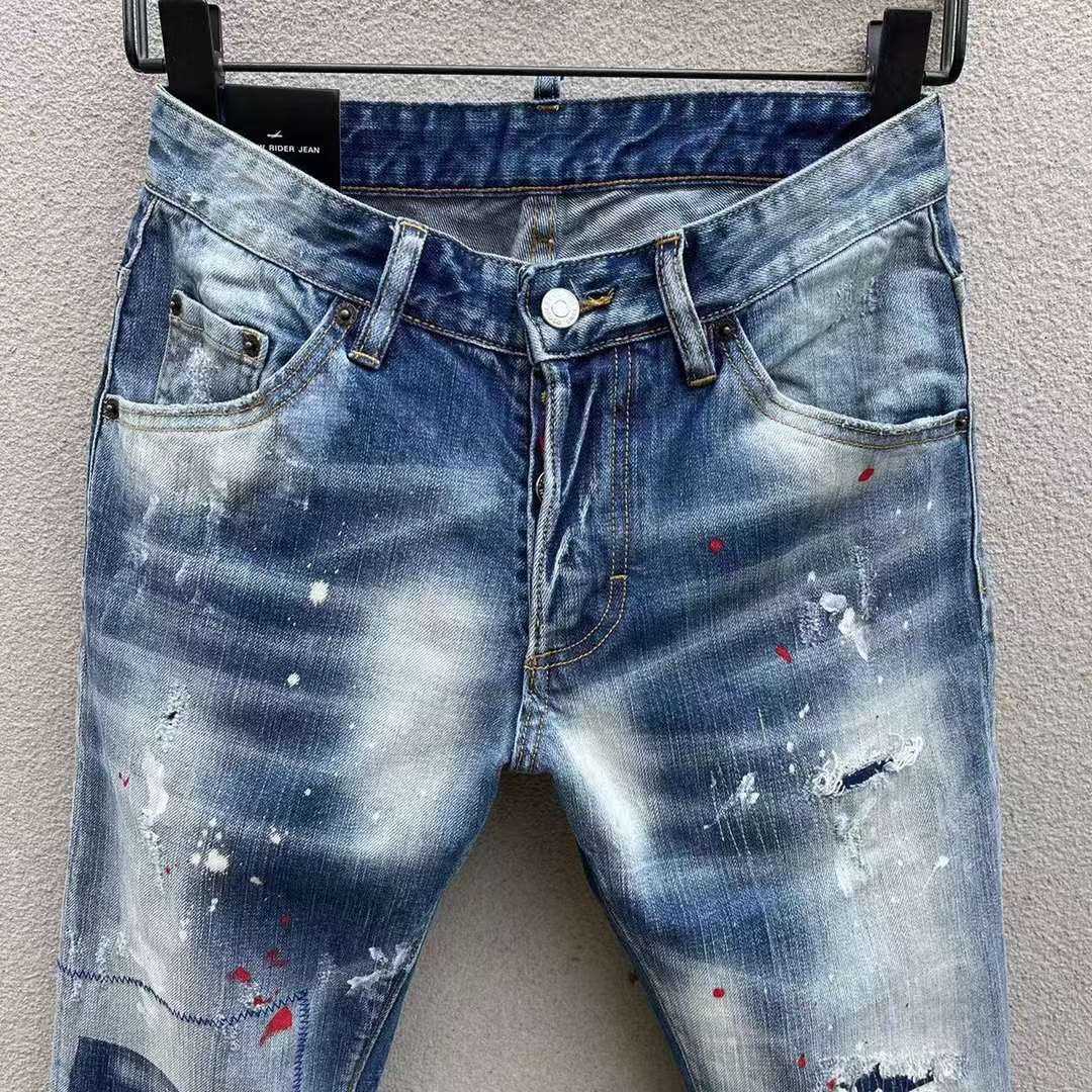 Dsquared2 Logo-embroidered Slim-cut Jeans   DSQ106 - FashionPlug