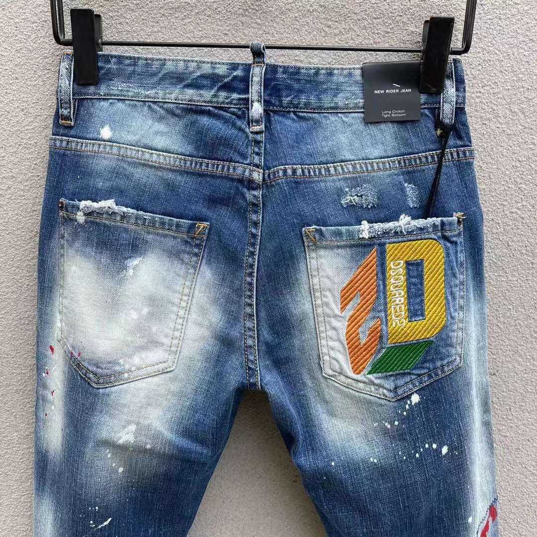 Dsquared2 Logo-embroidered Slim-cut Jeans   DSQ106 - FashionPlug