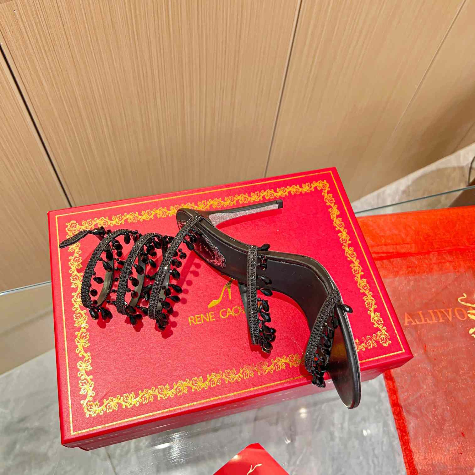 Rene Caovilla Chandelier crystal-embellished sandals - FashionPlug