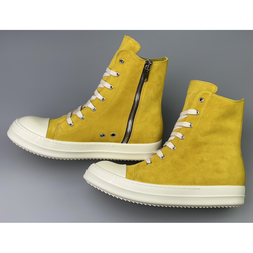 Rick Owens Strobe High-Top Sneakers - FashionPlug
