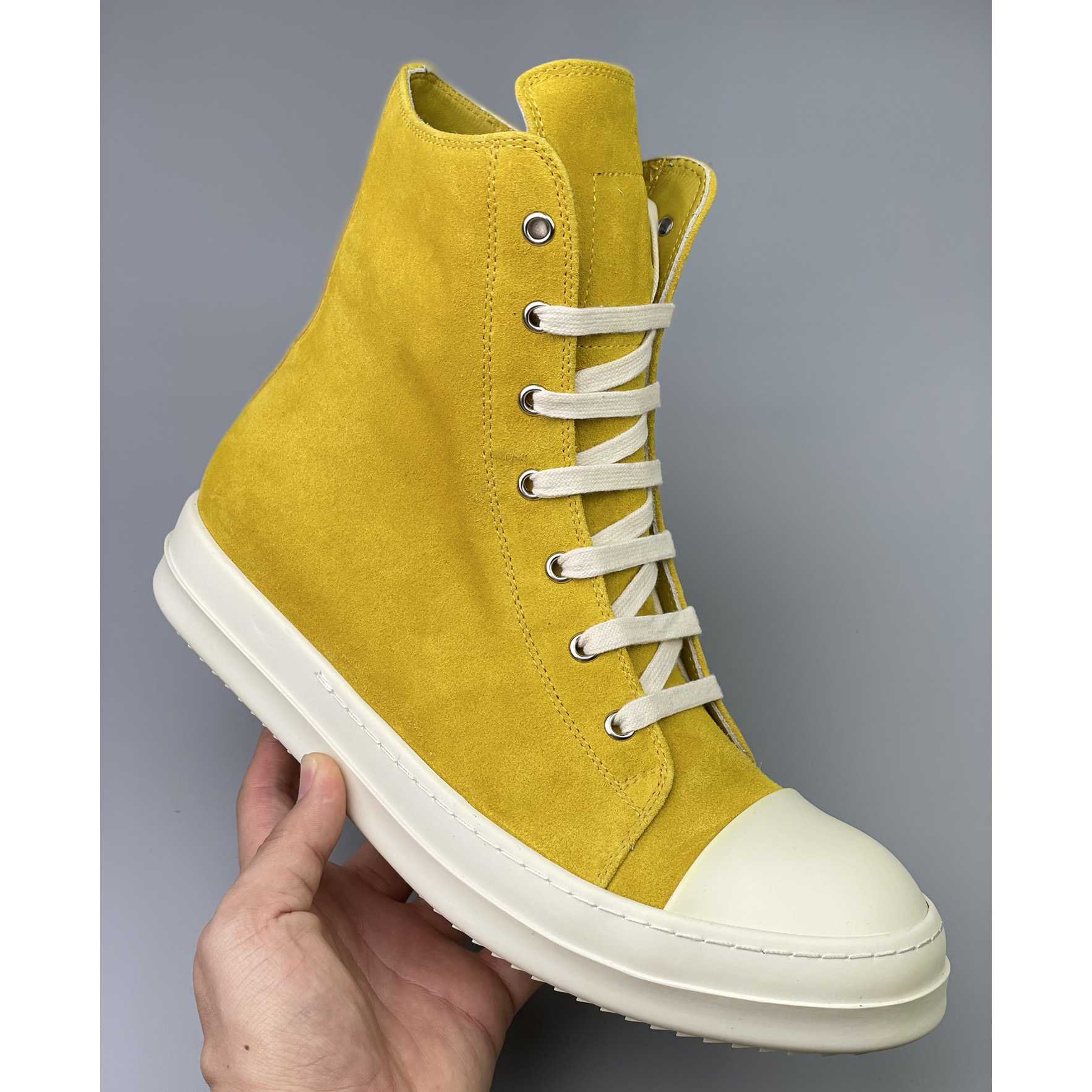 Rick Owens Strobe High-Top Sneakers - FashionPlug