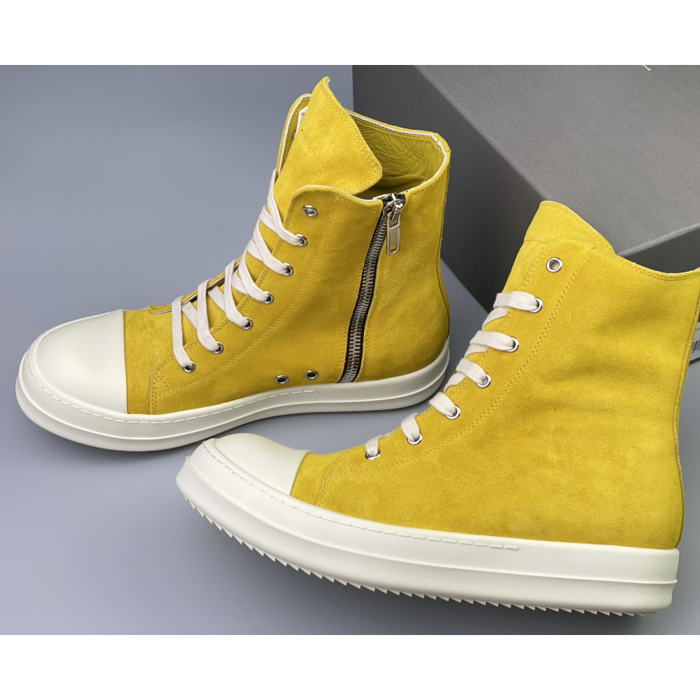 Rick Owens Strobe High-Top Sneakers - FashionPlug