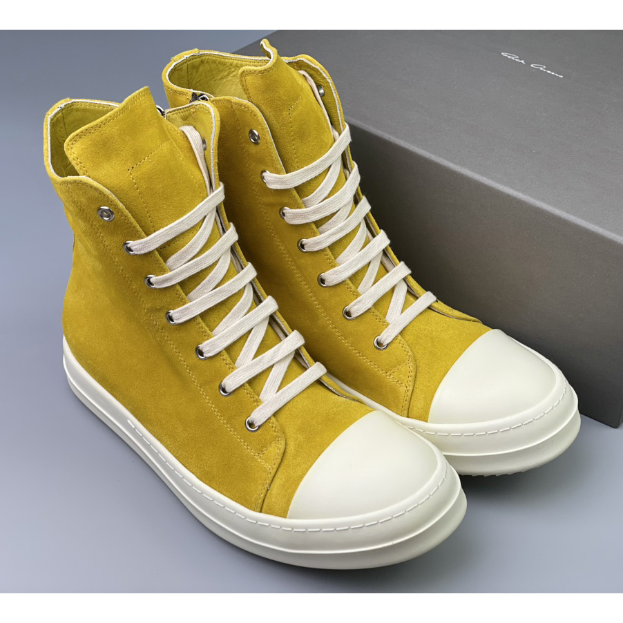 Rick Owens Strobe High-Top Sneakers - FashionPlug