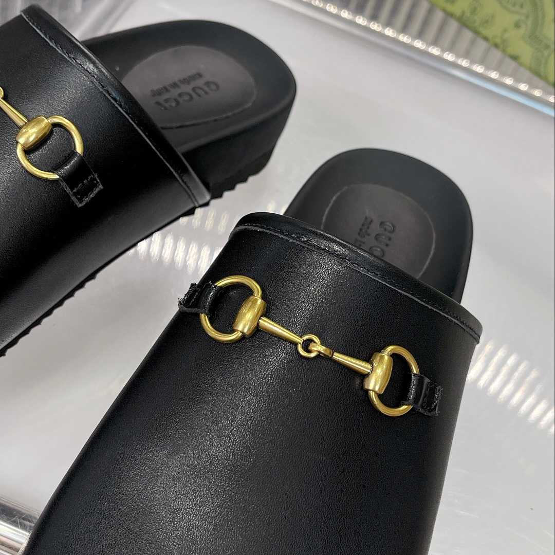 Gucci Horsebit Slip-on Sandal - FashionPlug