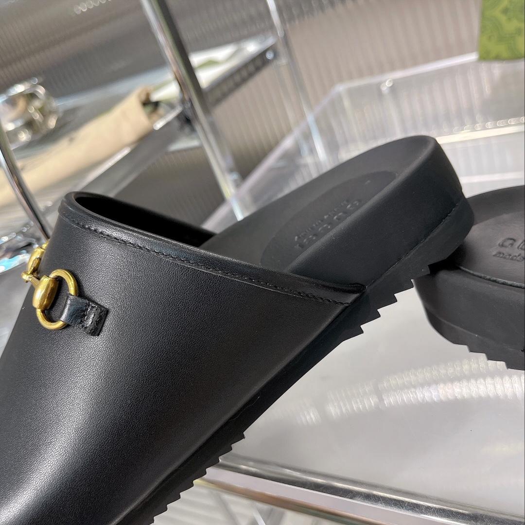 Gucci Horsebit Slip-on Sandal - FashionPlug
