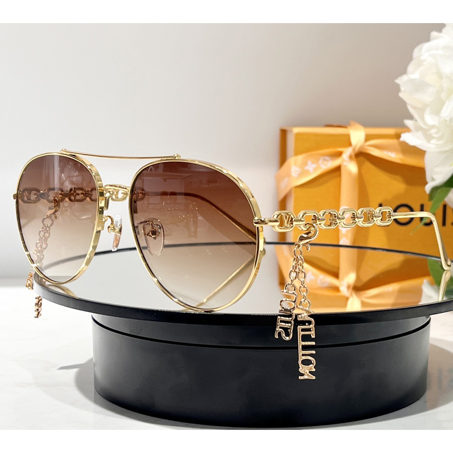 Louis Vuitton My LV Chain Pilot Sunglasses  Z1539W - FashionPlug