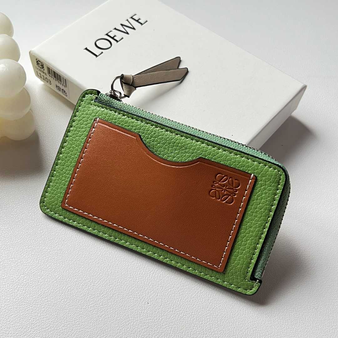 Loewe Coin Cardholder In Soft Grained Calfskin - FashionPlug