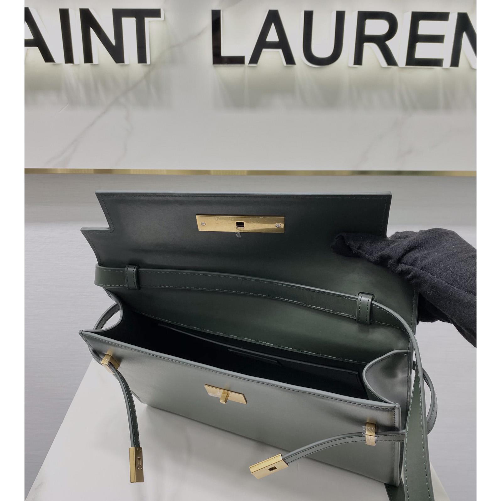 Saint Laurent Manhattan Shoulder Bag In Box Saint Laurent Leather - FashionPlug