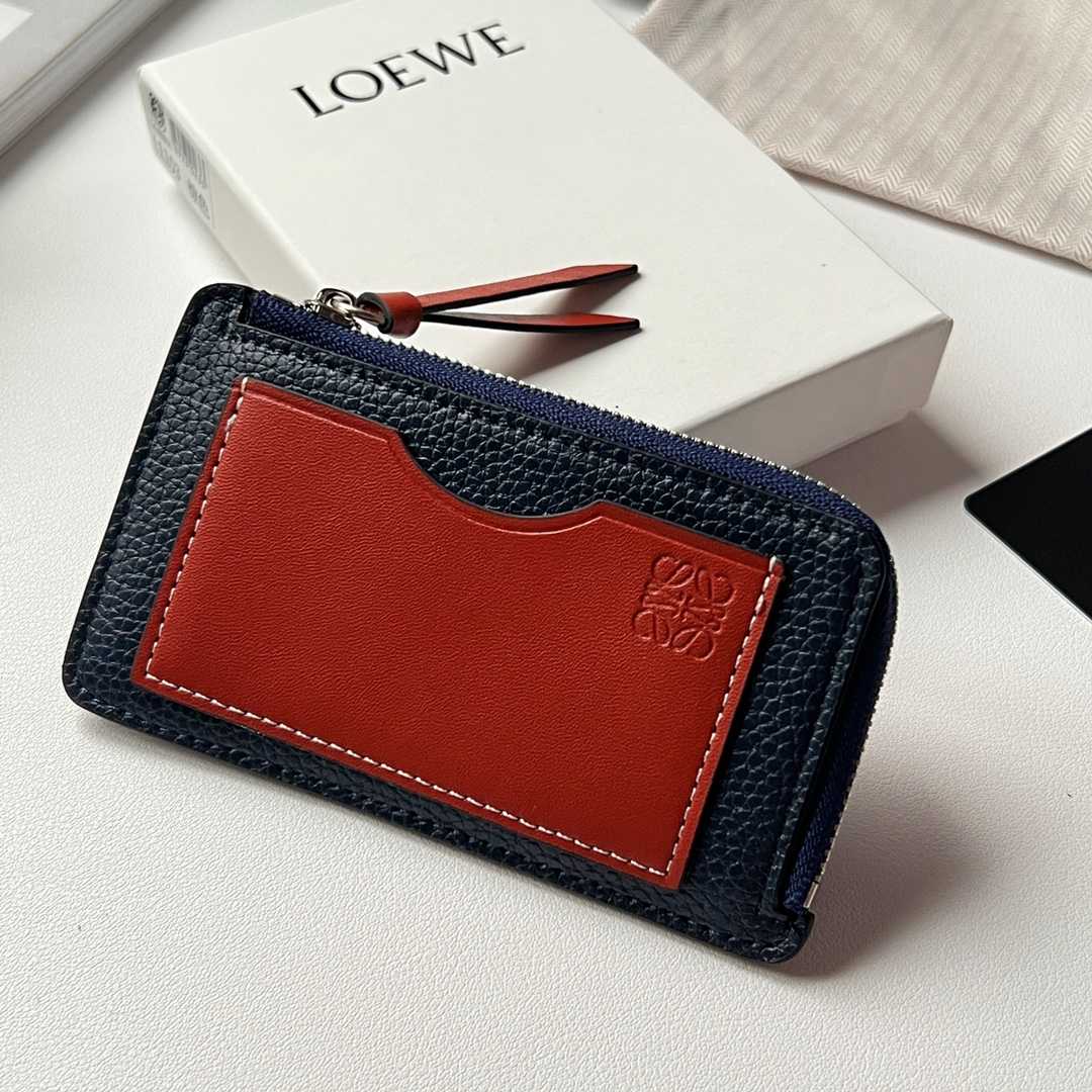 Loewe Coin Cardholder In Soft Grained Calfskin - FashionPlug