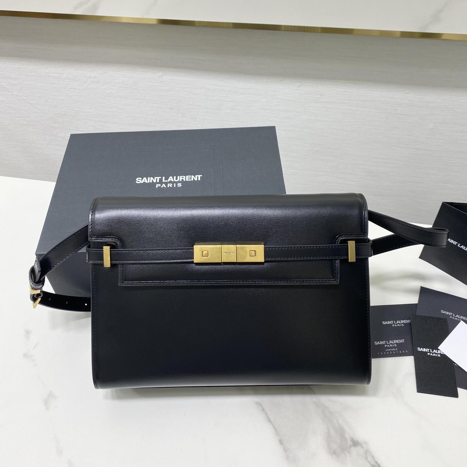 Saint Laurent Manhattan Shoulder Bag In Box Saint Laurent Leather - FashionPlug