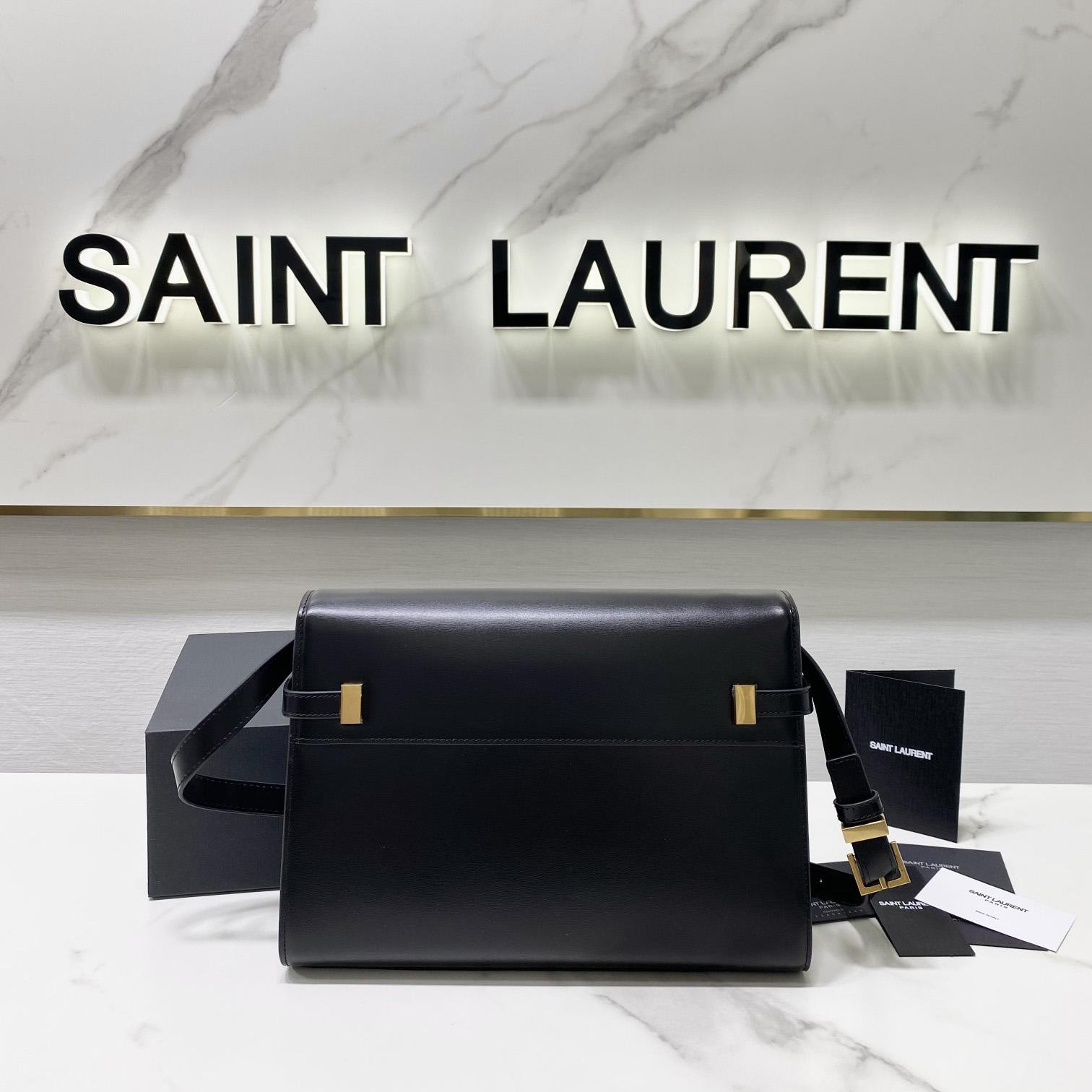 Saint Laurent Manhattan Shoulder Bag In Box Saint Laurent Leather - FashionPlug