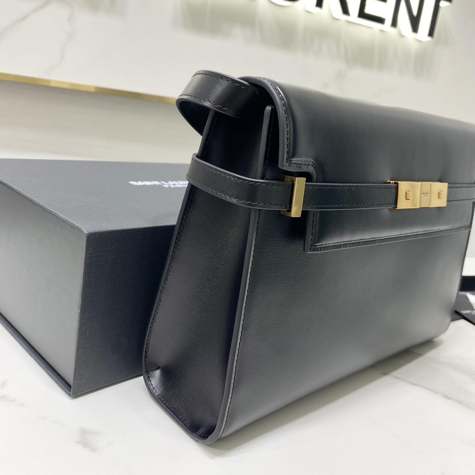 Saint Laurent Manhattan Shoulder Bag In Box Saint Laurent Leather - FashionPlug
