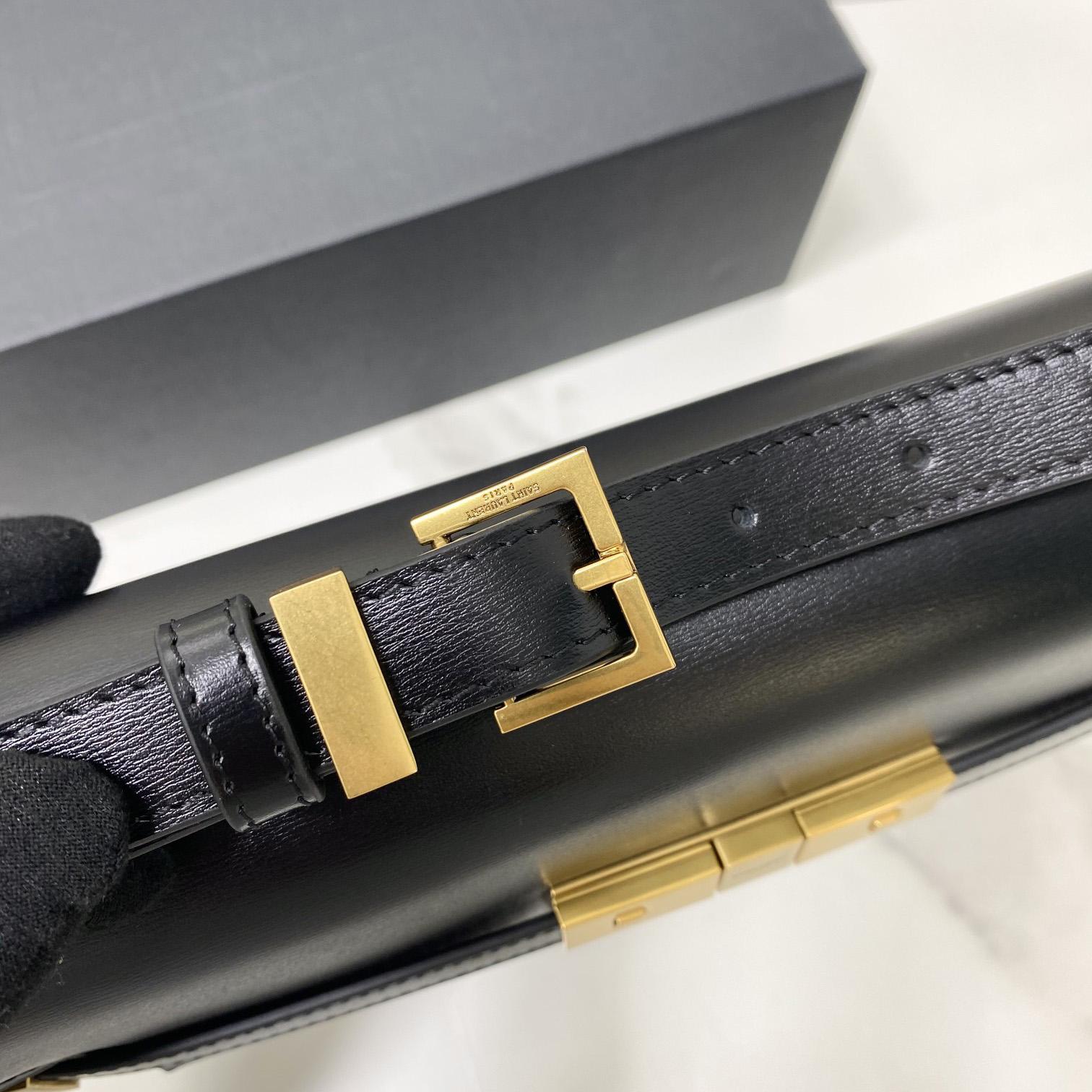 Saint Laurent Manhattan Shoulder Bag In Box Saint Laurent Leather - FashionPlug