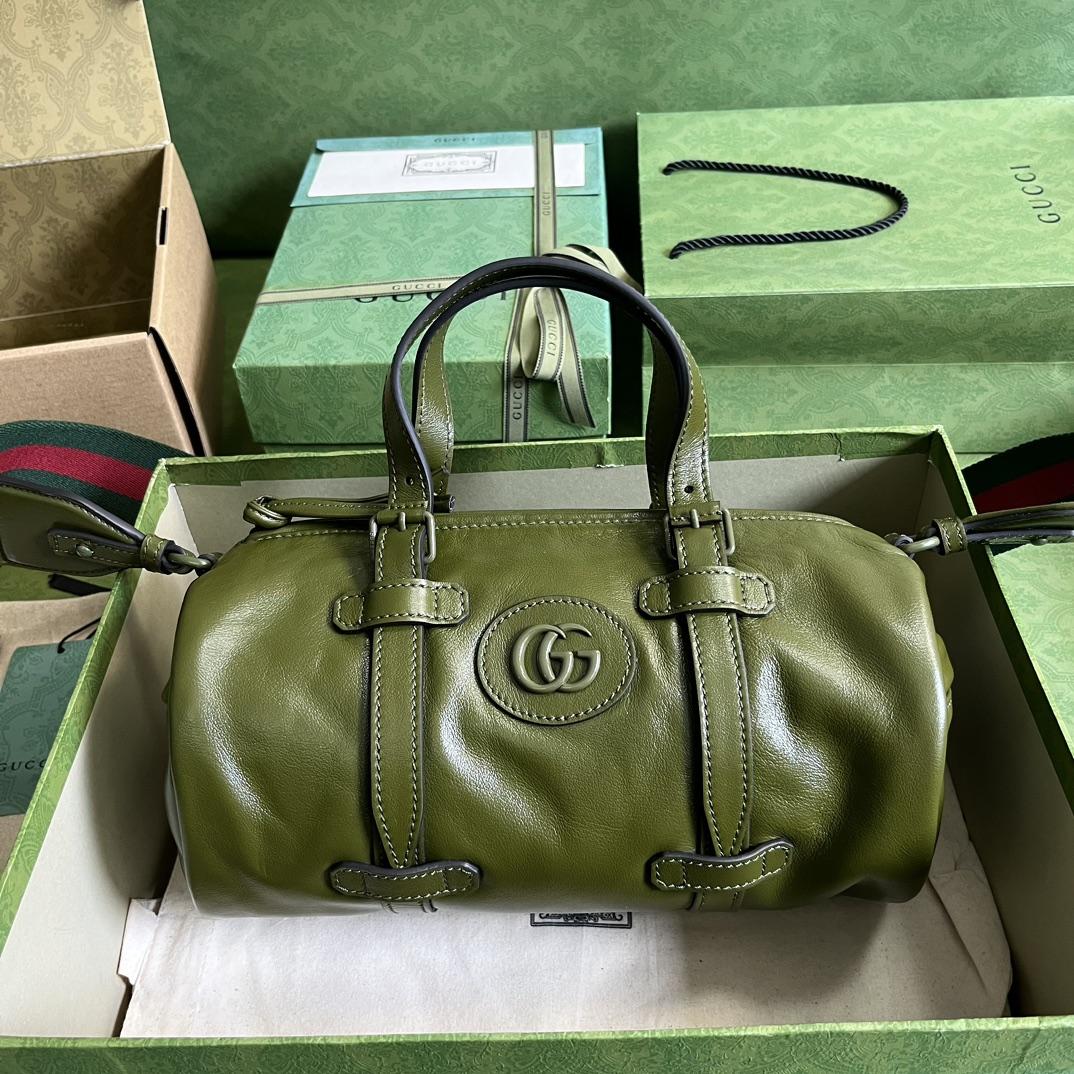 Gucci Small Duffle Bag With Tonal Double G(28.5-16-16cm) - FashionPlug