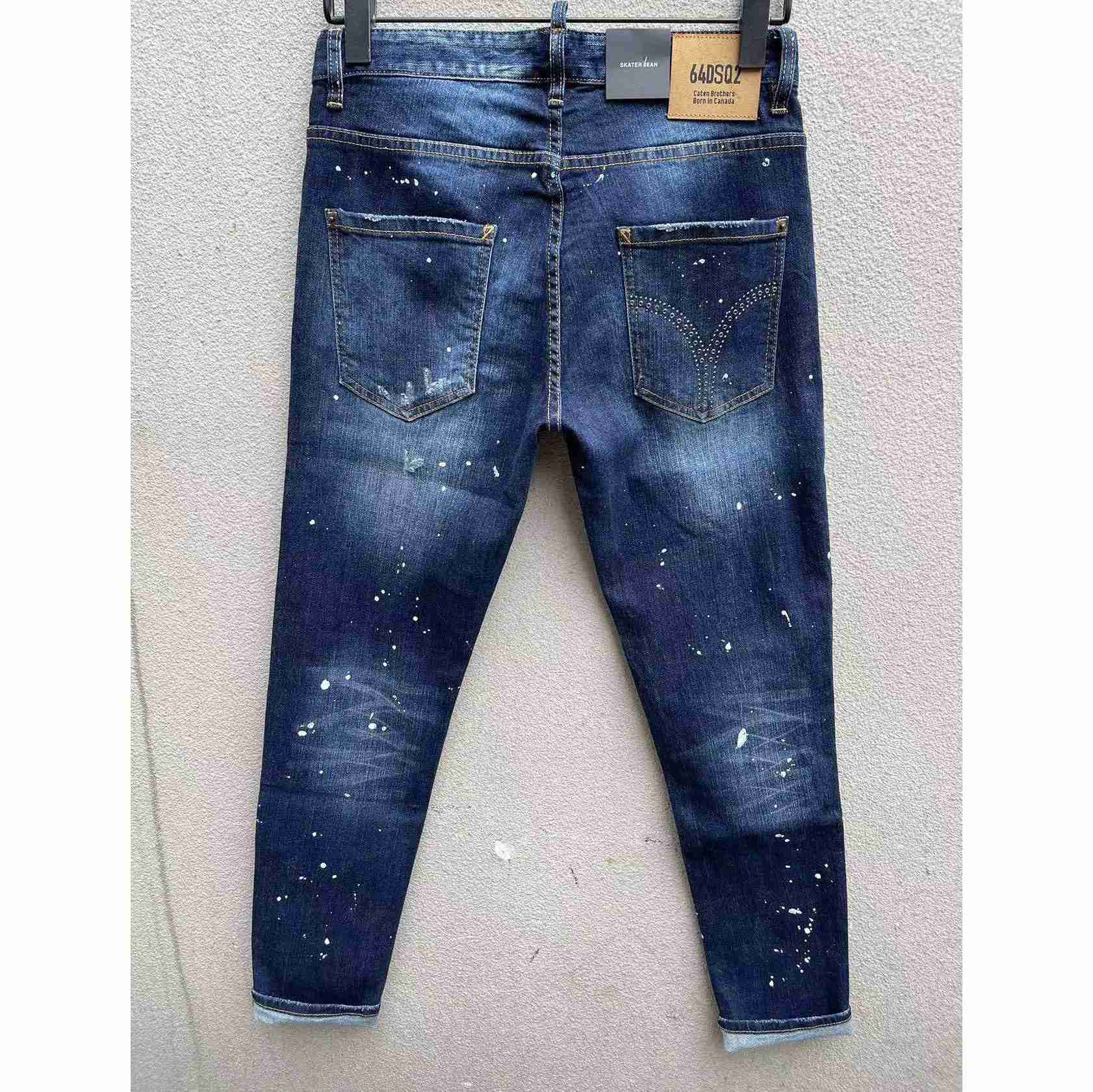 Dsquared2 Navy Blue 'Skater' Jeans    DSQ113 - FashionPlug