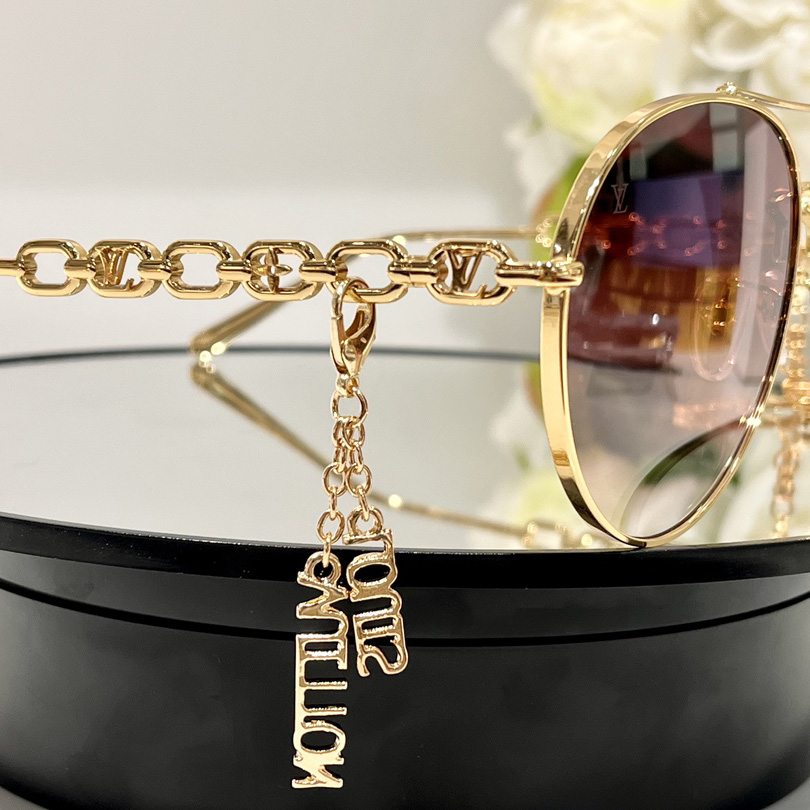 Louis Vuitton My LV Chain Pilot Sunglasses  Z1648W - FashionPlug