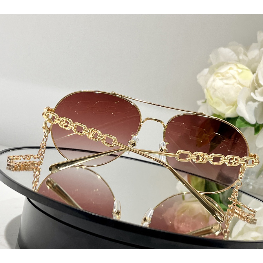 Louis Vuitton My LV Chain Pilot Sunglasses  Z1648W - FashionPlug