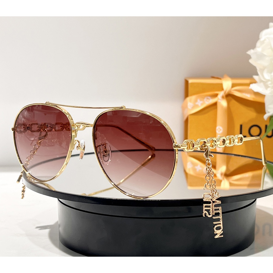 Louis Vuitton My LV Chain Pilot Sunglasses  Z1648W - FashionPlug