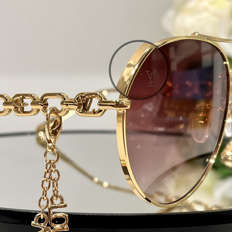 Louis Vuitton My LV Chain Pilot Sunglasses  Z1648W - FashionPlug