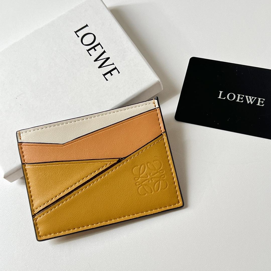 Loewe Puzzle Plain Cardholder (10x7.5cm) - FashionPlug