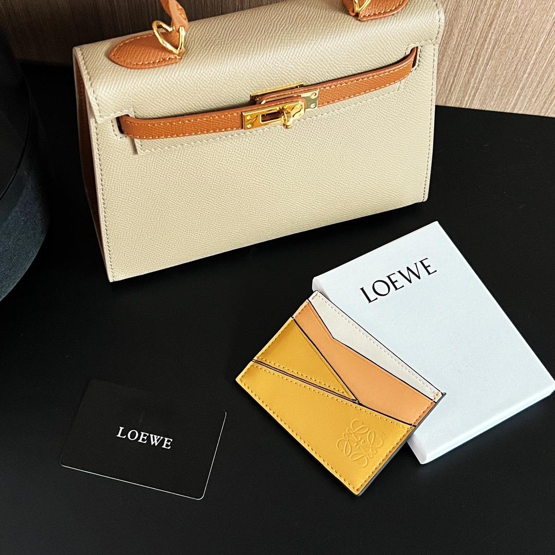 Loewe Puzzle Plain Cardholder (10x7.5cm) - FashionPlug