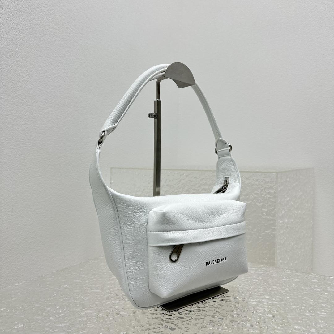 Balenciaga Raver Medium Bag With Handle In White - FashionPlug