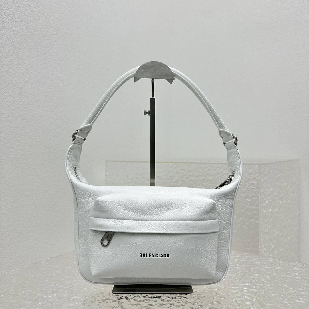 Balenciaga Raver Medium Bag With Handle In White - FashionPlug