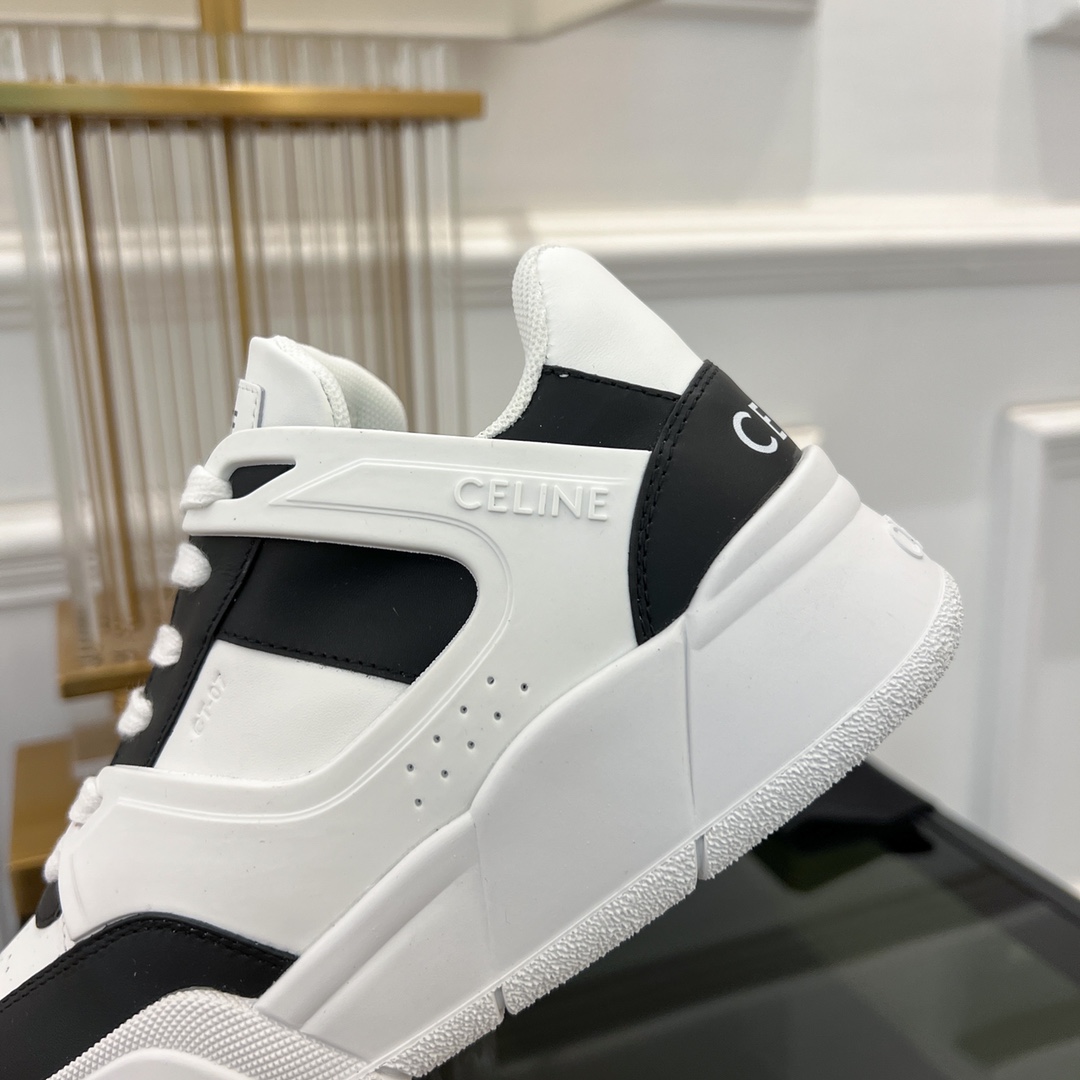 Celine CT-07 Celine Trainer Low Lace-up Sneaker In Calfskin - FashionPlug
