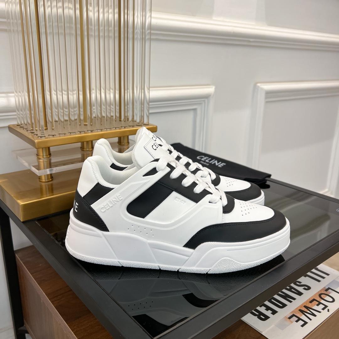 Celine CT-07 Celine Trainer Low Lace-up Sneaker In Calfskin - FashionPlug