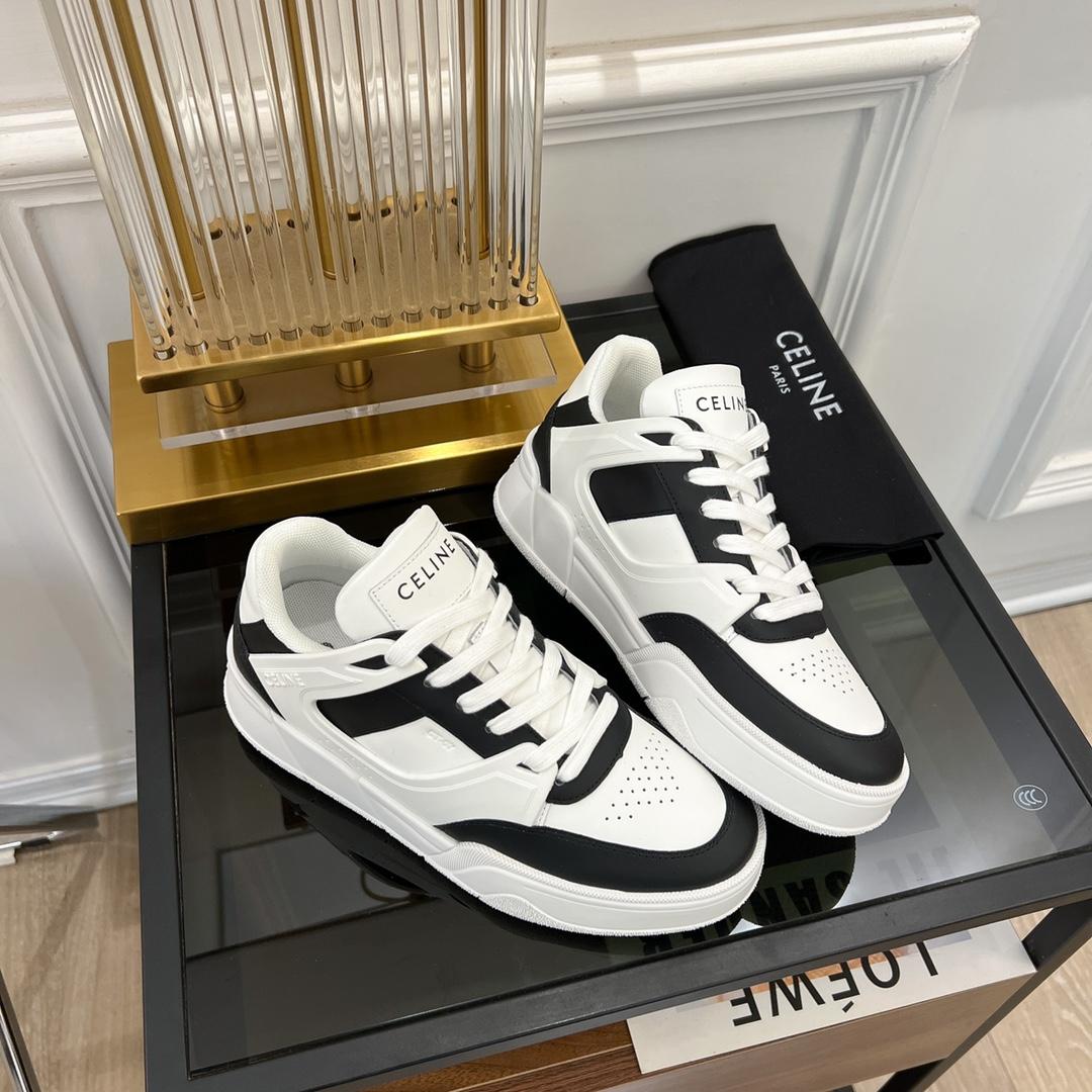 Celine CT-07 Celine Trainer Low Lace-up Sneaker In Calfskin - FashionPlug