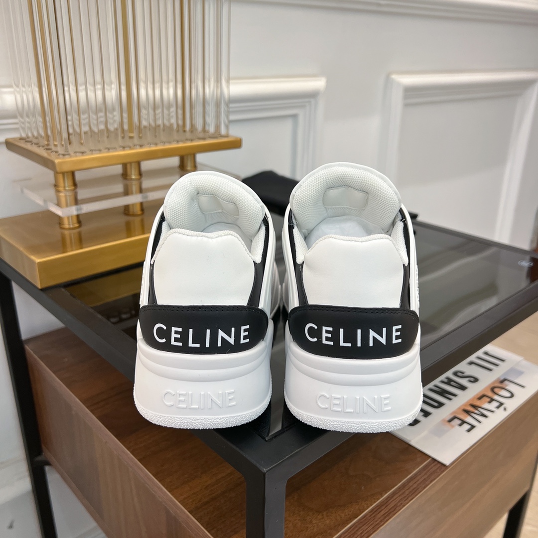 Celine CT-07 Celine Trainer Low Lace-up Sneaker In Calfskin - FashionPlug