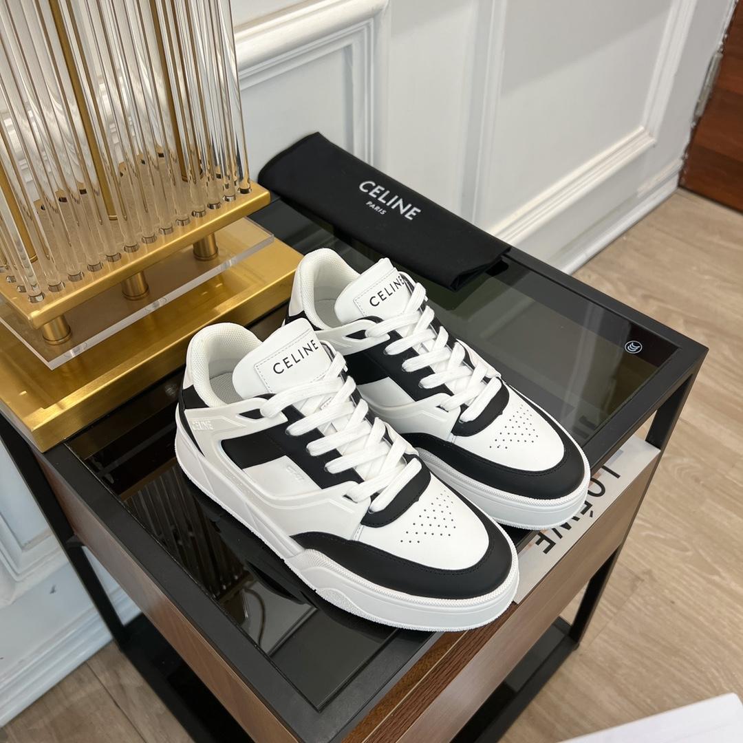 Celine CT-07 Celine Trainer Low Lace-up Sneaker In Calfskin - FashionPlug