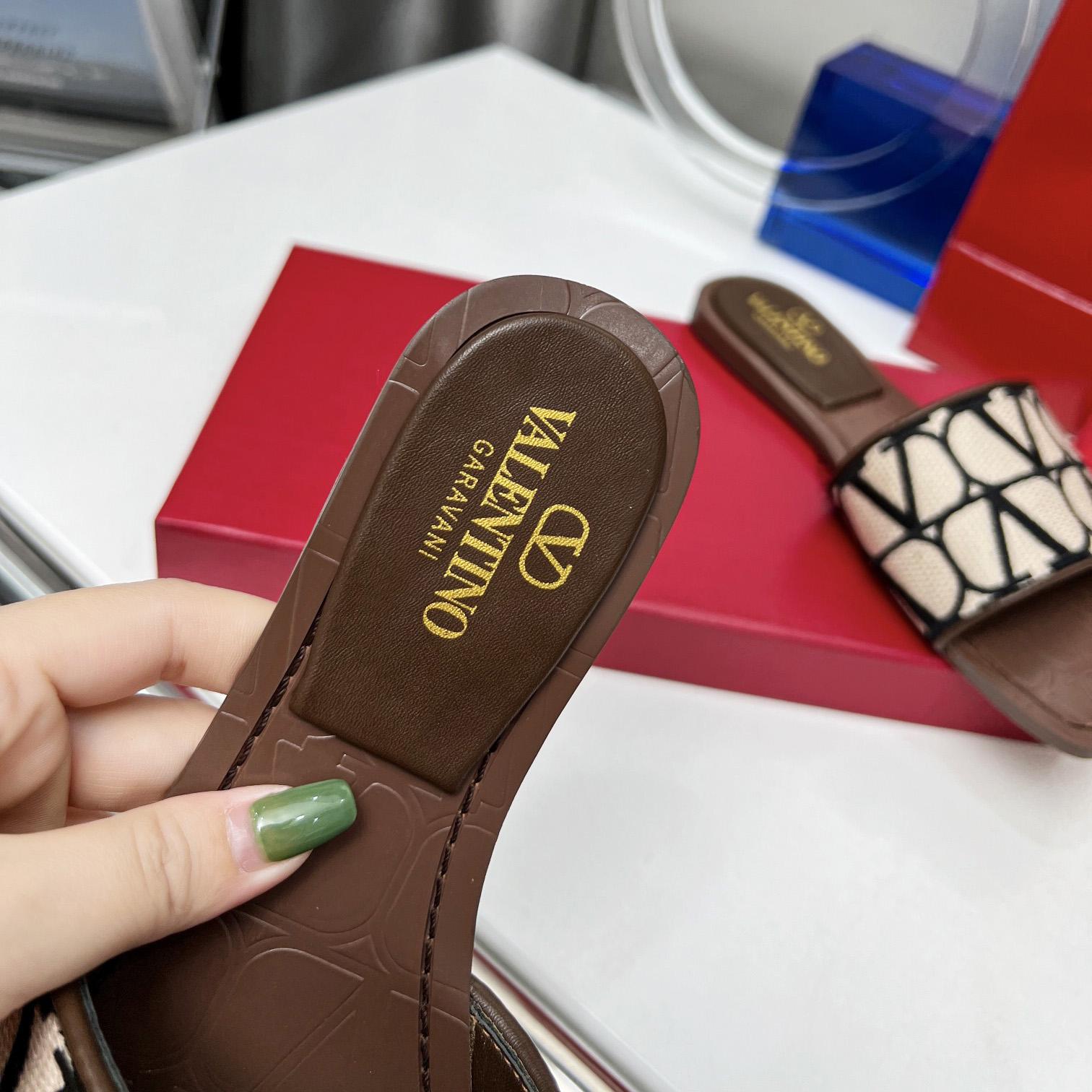 Valenti Toile Iconographe Slide Sandal  - FashionPlug