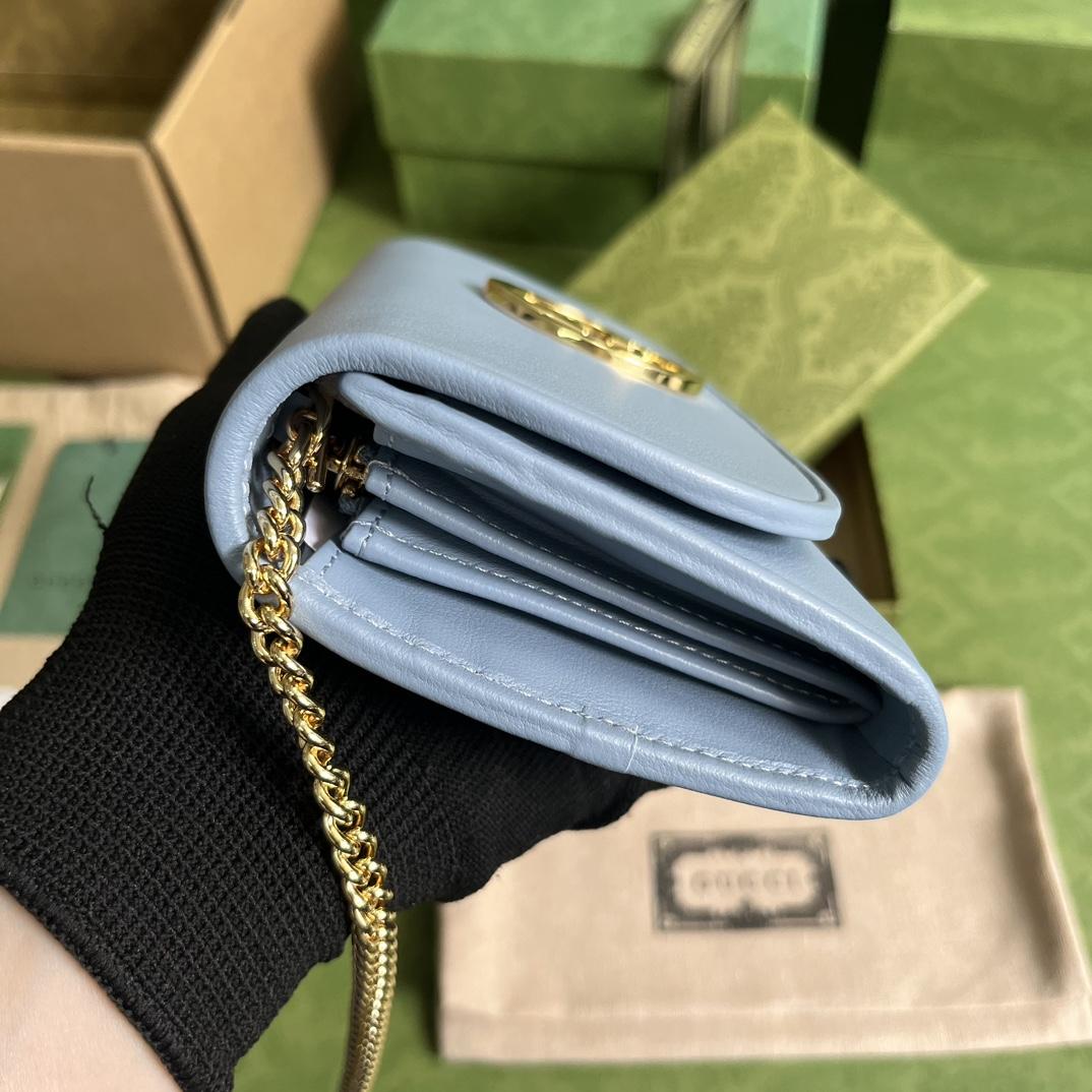 Gucci Blondie Continental Chain Wallet(21x10.5cm) - FashionPlug