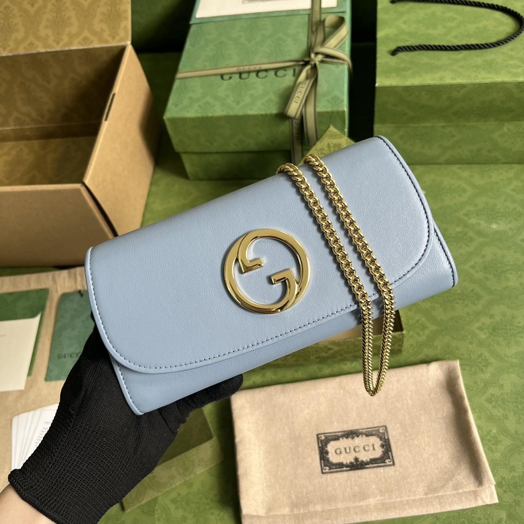 Gucci Blondie Continental Chain Wallet(21x10.5cm) - FashionPlug