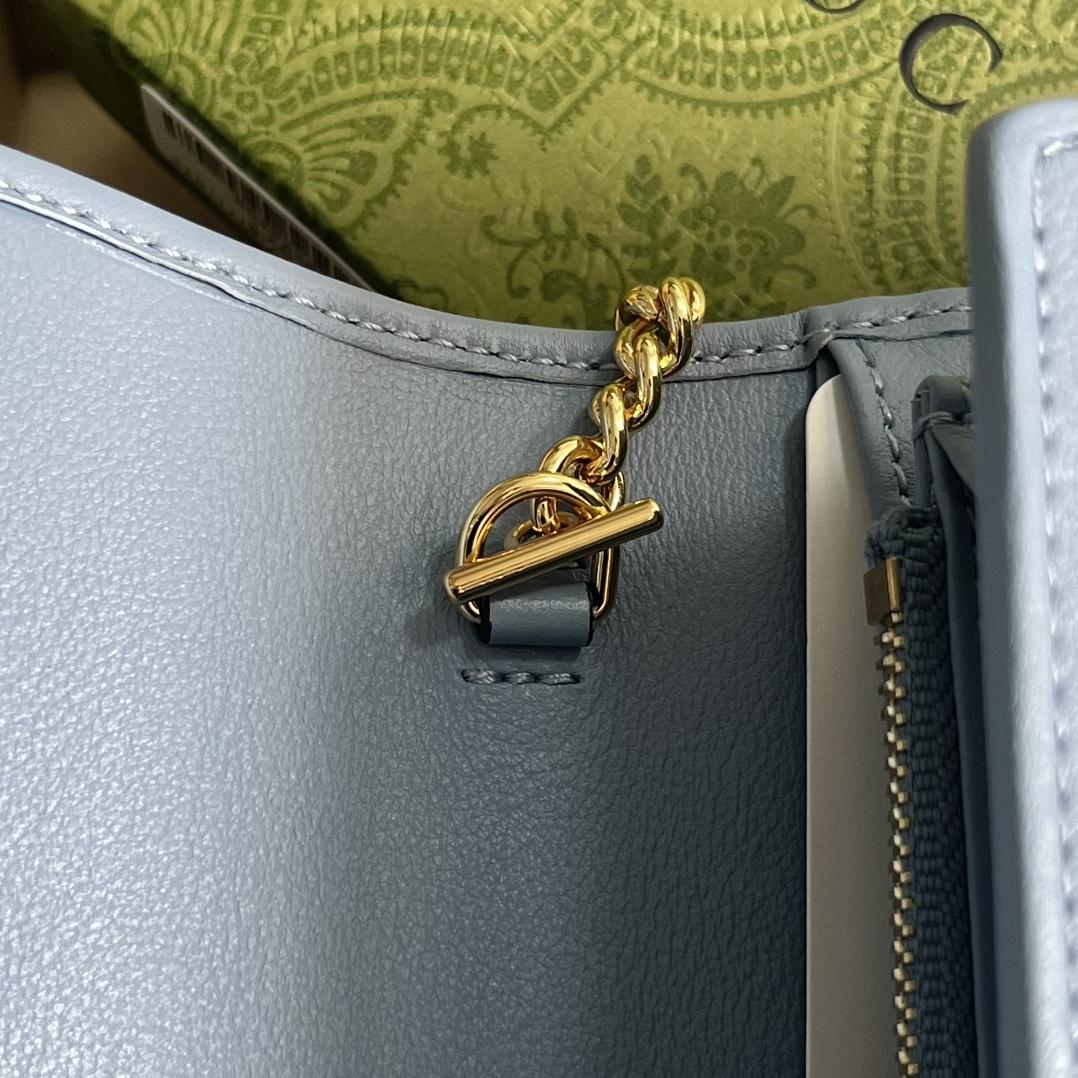 Gucci Blondie Continental Chain Wallet(21x10.5cm) - FashionPlug