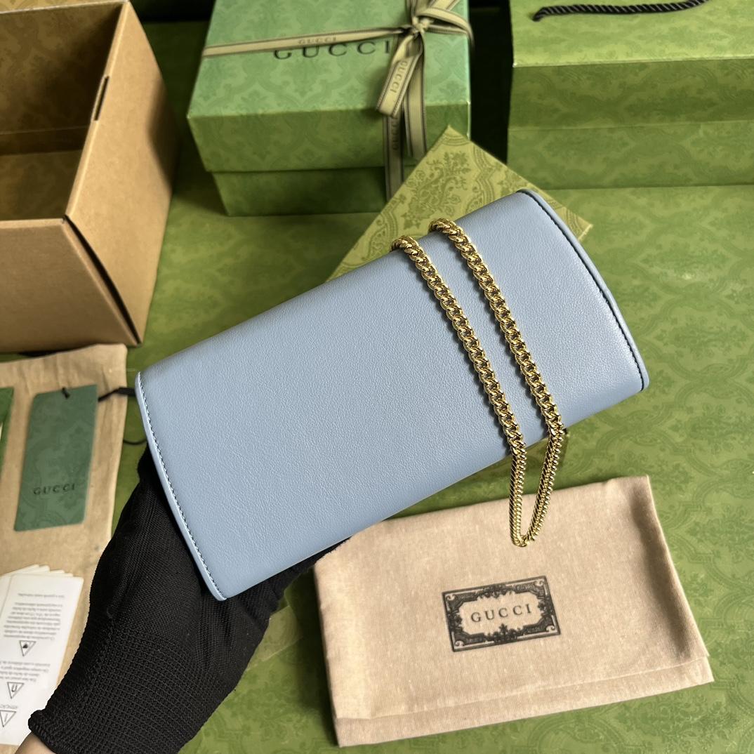 Gucci Blondie Continental Chain Wallet(21x10.5cm) - FashionPlug