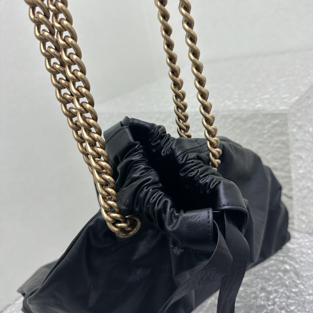Balenciaga Women's Crush Medium Tote Bag In Black - FashionPlug
